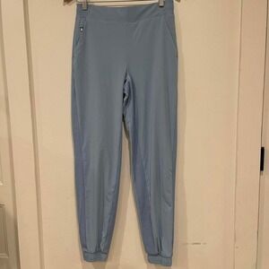 ATHLETA Brooklyn Joggers 6 Tall  Blue Mesh Panel Zip Pocket Gorpcore Athleisure